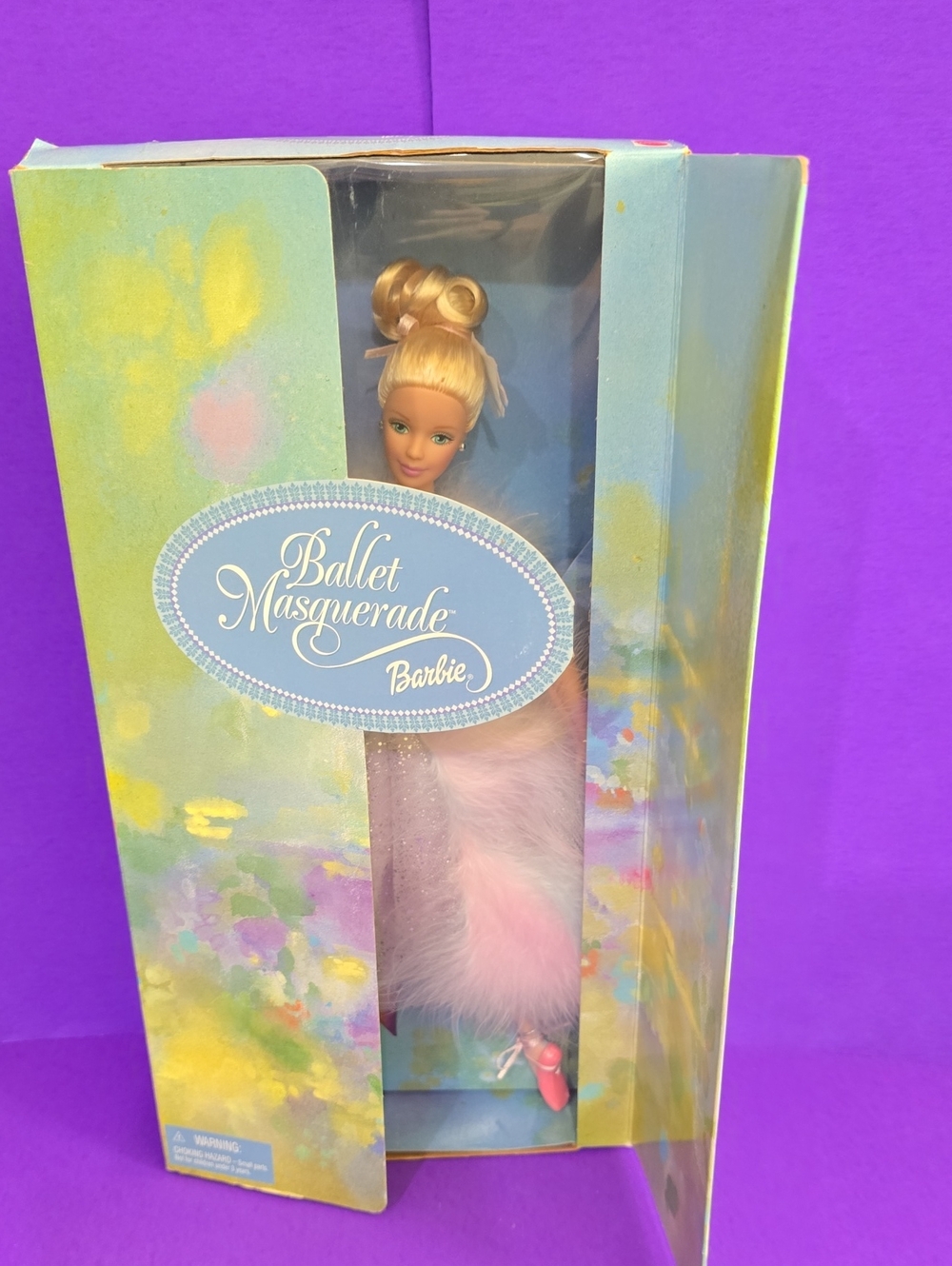 Barbie Pink & Gold Ballet Masquerade Feathered Evening Doll